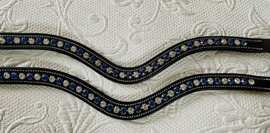 Royal Blue and Diamond Browband