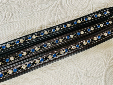 Royal Blue, Black, and Diamond Browband