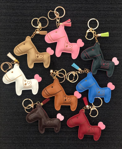 Leather pony key chains
