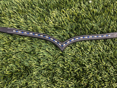 Navy and Diamond Browband Named for the Zeus Band