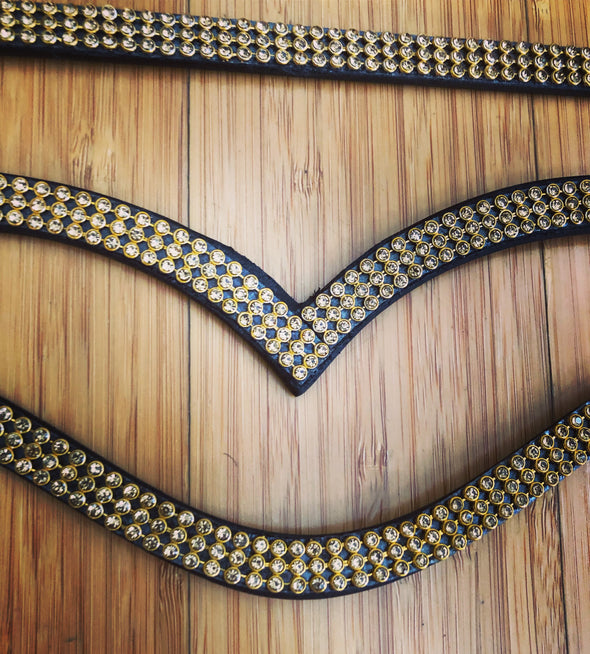 TINY GOLDEN CRYSTAL BROWBAND