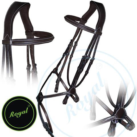 Anatomical Padded Joint Figure 8 Bridle with Rubber Reins