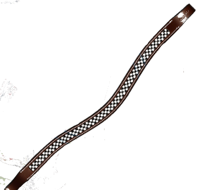 Black and white gingham browband