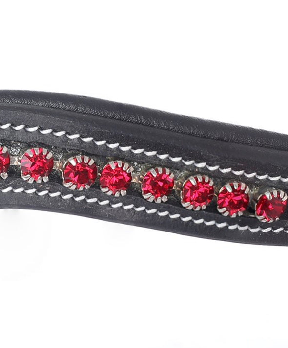 Cherry red crystal browband 🍒