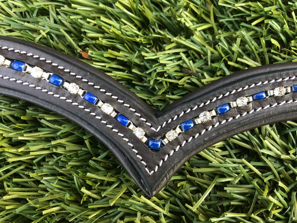 Navy and Diamond Browband Named for the Zeus Band