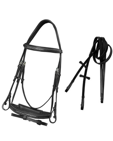 Double fancy padded bridle with laced reins