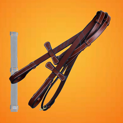 Fancy Hunter/Jumper Reins with 7 hand stoppers