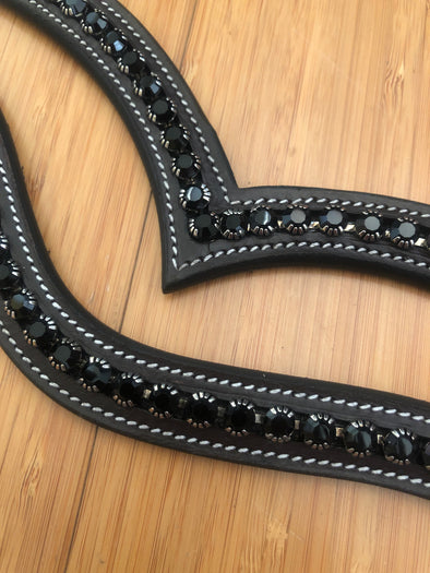 Black crystal browband