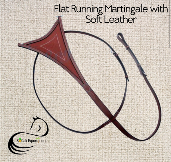 FLAT RUNNING MARTINGALE WITH SOFT LEATHER.