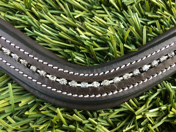 Small Diamond Padded Curved Browband