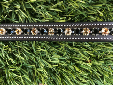 Brown and Gold Pop Straight Browband